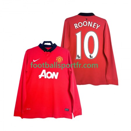 Tenue Manchester United Rooney 10 2013 2014 Retro Domicile Maillot de Foot ML